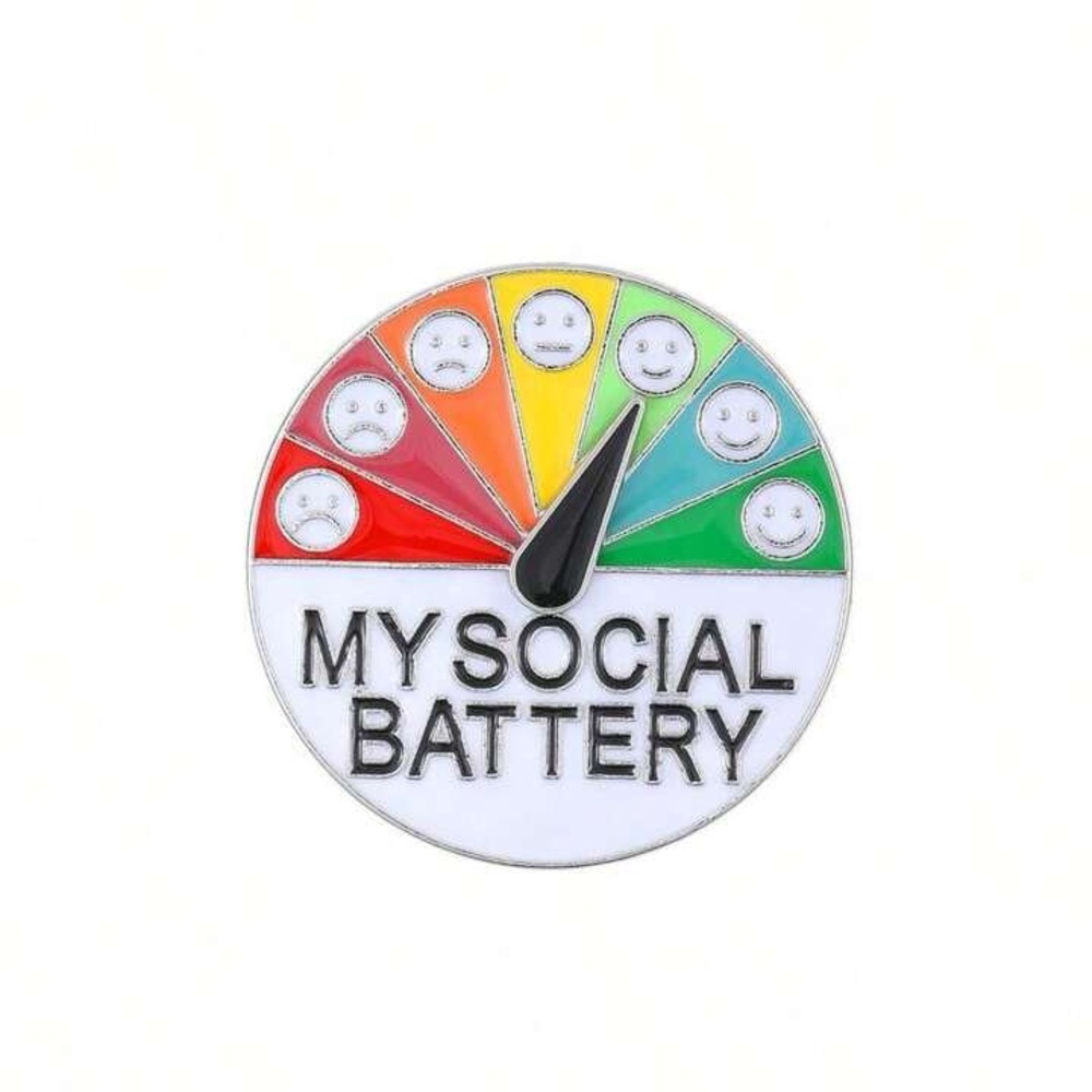 My Social Battery Enamel Pin - Multicolor Gauge